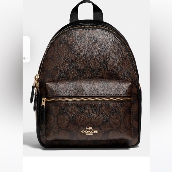 Coach Dark Brown Signature Backpack - Picture 1 of 5